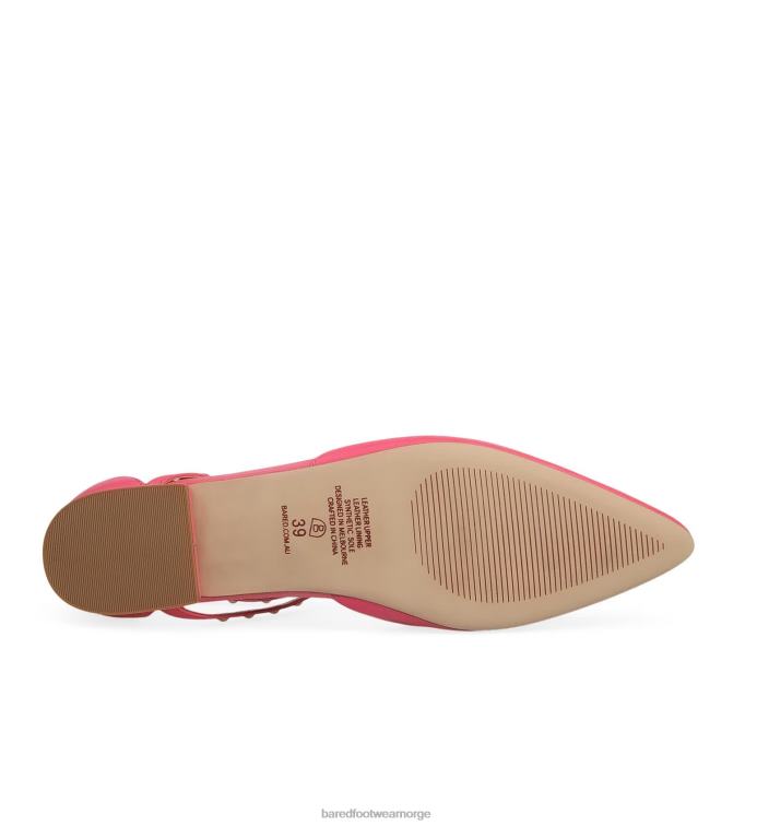 Bared Footwear kvinner grackle V20X138 ballettleiligheter i rosa skinn