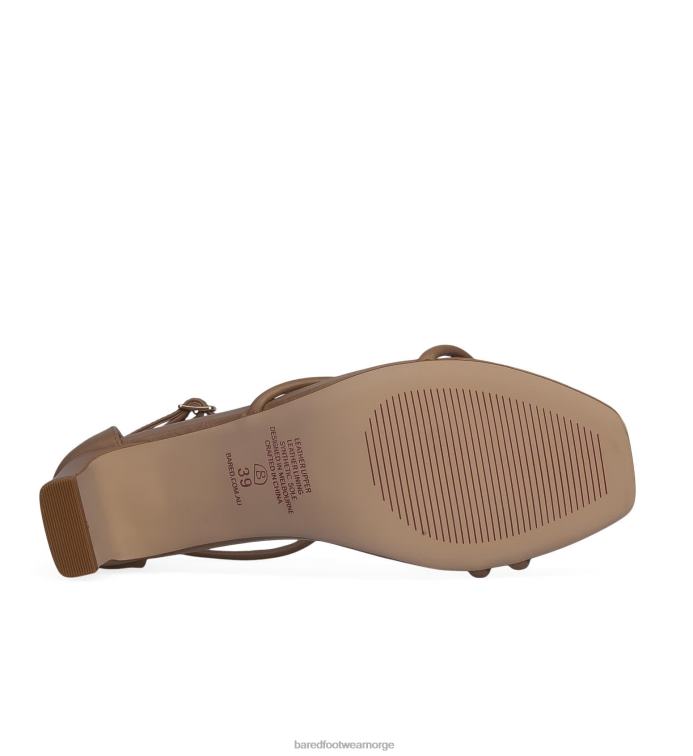 Bared Footwear kvinner gullfink V20X256 lave hæler i taupe skinn