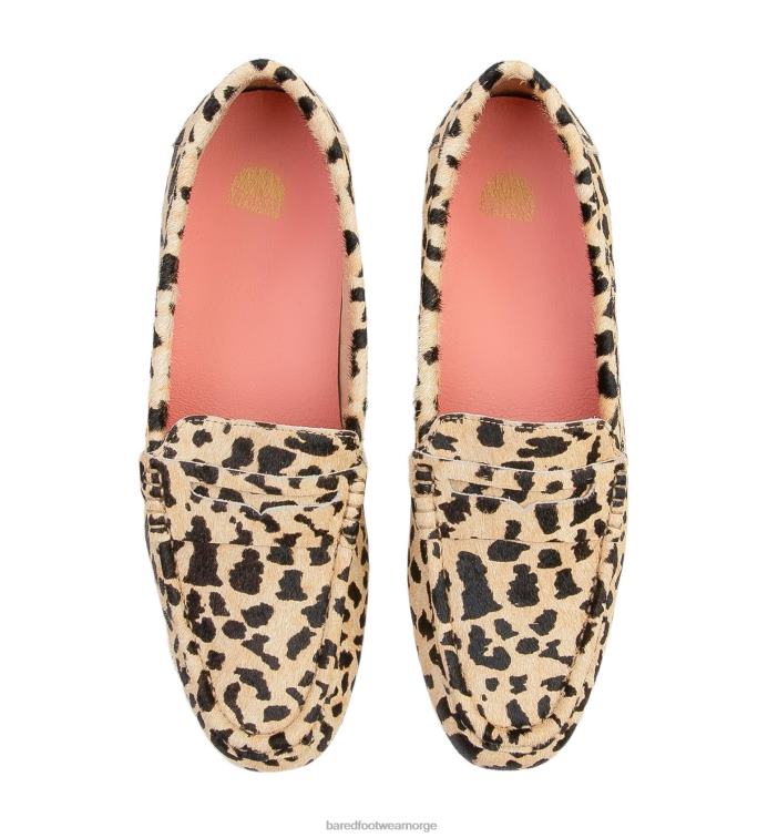 Bared Footwear kvinner hauk 2 V20X82 leopard kalve hår loafers