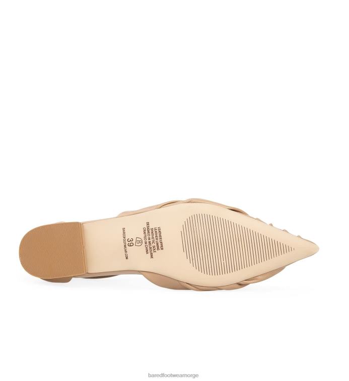 Bared Footwear kvinner malkoha V20X75 taupe skinn flat