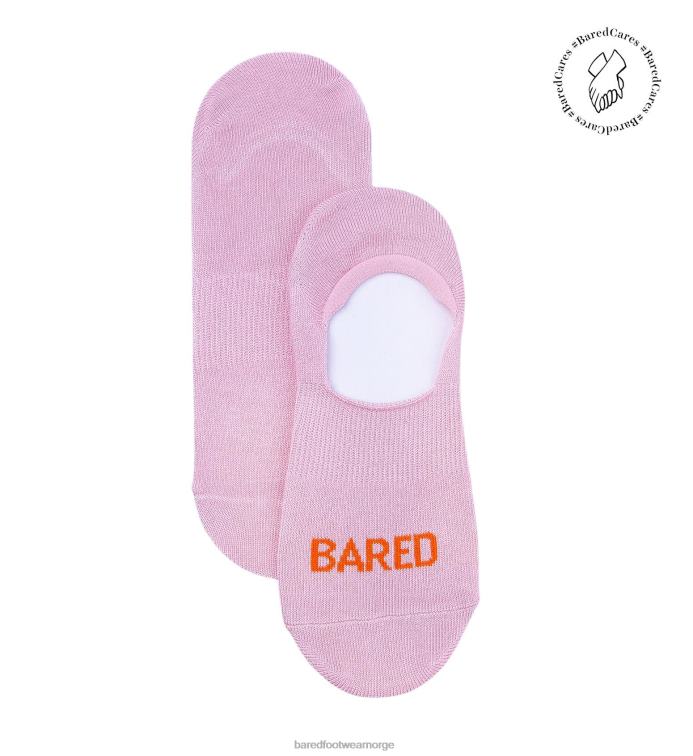 Bared Footwear unisex usynlige sokker V20X337 rosa og oransje