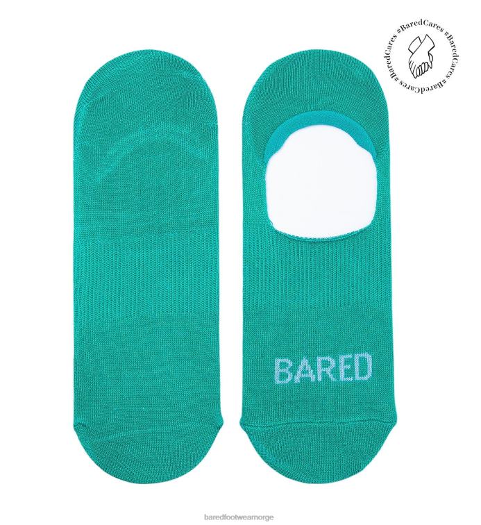 Bared Footwear unisex usynlige sokker V20X339 blågrønn og blå